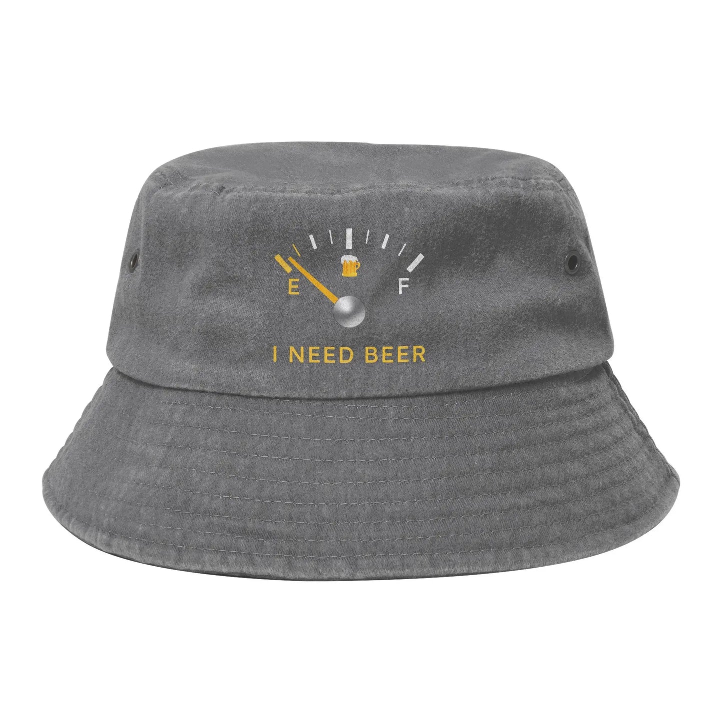 Hot Summer Headwear I Need Beer Gauge Bucket Hat