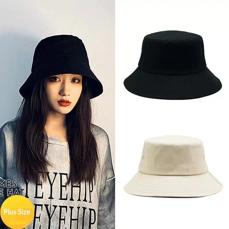 Women Large Size 57-60cm 60-63cm Men's Bucket Hat Big Head Fisherman