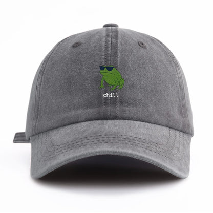 Chill Print Washed Retro Baseball Cap
