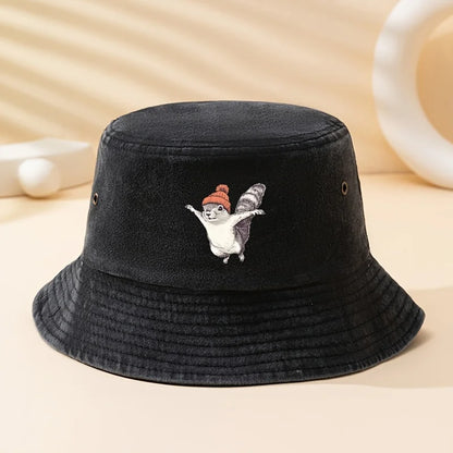 Fashion Squirrel Print Outdoor Bucket Hat