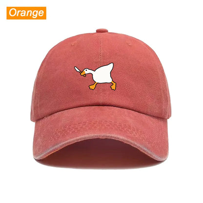 Goose Pattern Washed Vintage Trucker Baseball Cap