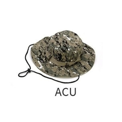 Korean Camouflage Wide Brim Outdoor Bucket Hat