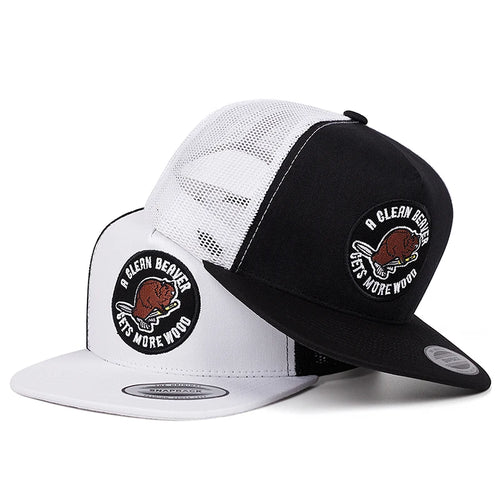 Mole Glern Embroidered Mesh Flat Brim Snapback Cap