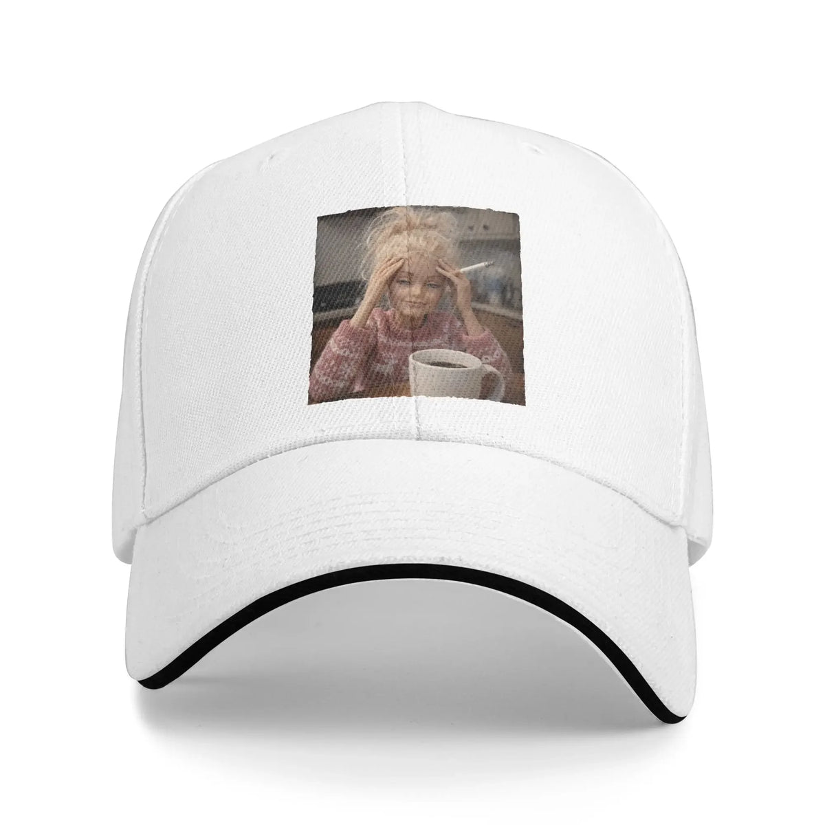Distressed Doll Sarcasm Meme Retro Baseball Cap