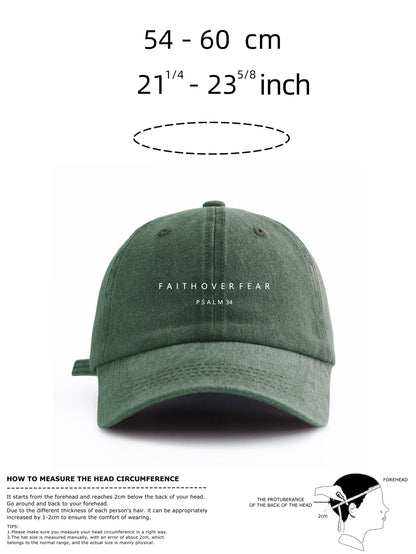 1pc Print Washed Baseball Cap