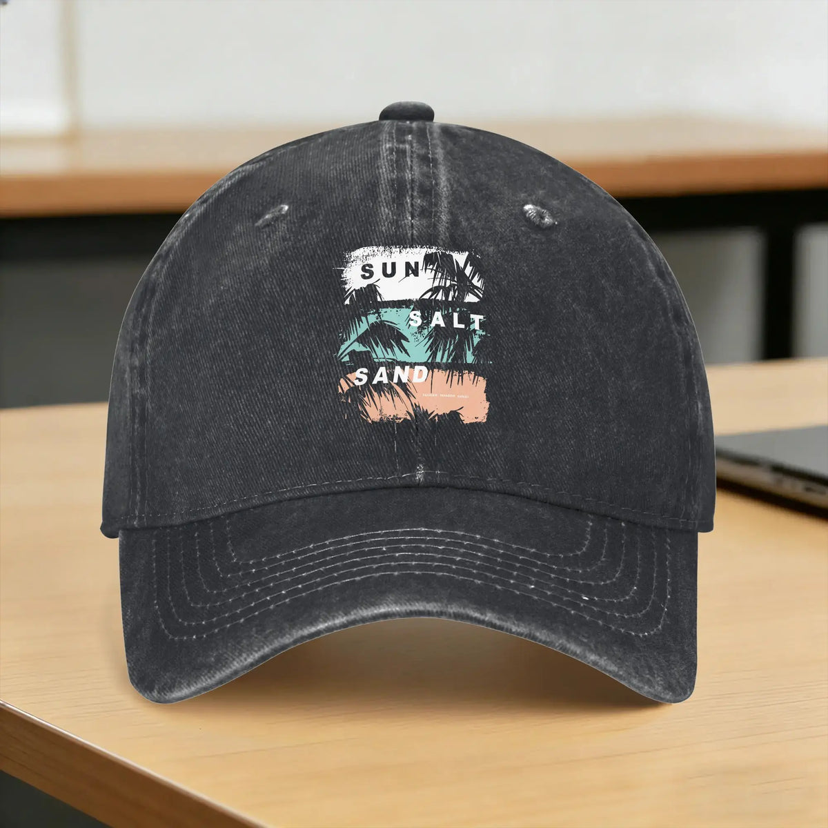 Sun Salt Sand Tropical Beach Vacation Baseball Cap