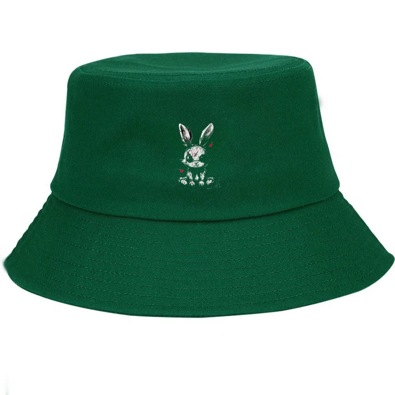 Graffiti Rabbit Cotton Bucket Hat