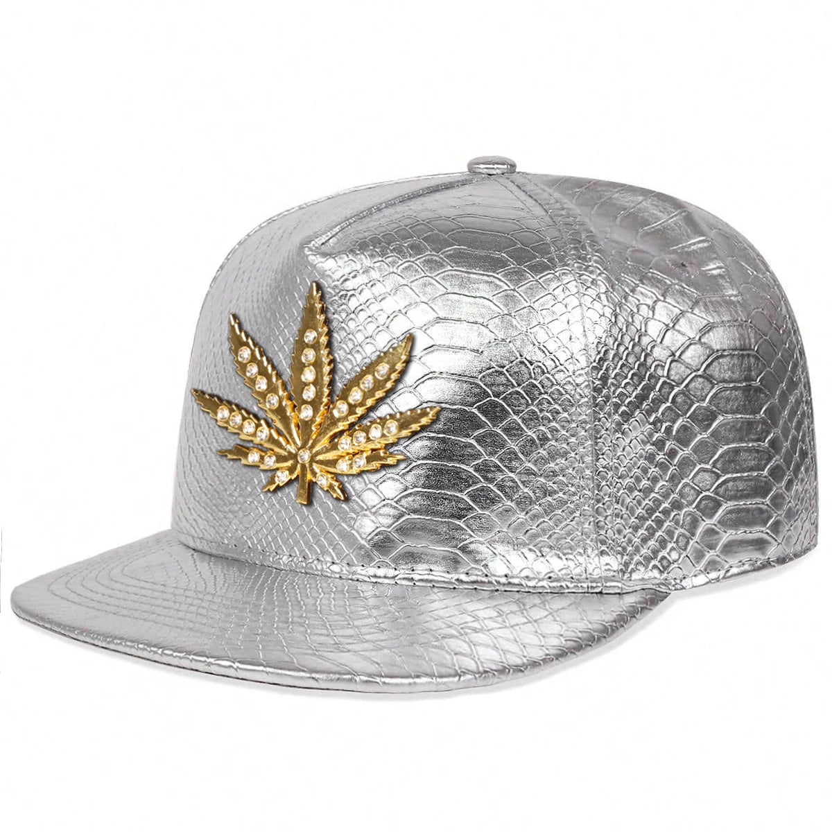 Maple Leaf Leather Patch Adjustable Hip-Hop  Snapback Cap