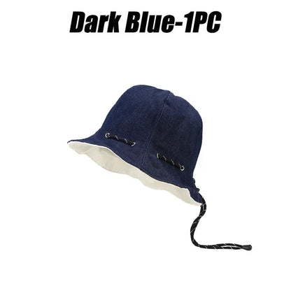 Reversible Double-Sided Summer Sun Protection Bucket Hat