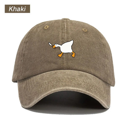 Goose Pattern Washed Vintage Trucker Baseball Cap