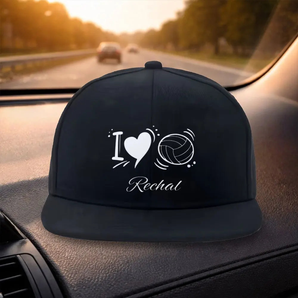 Rechal I Love Volleyball Snapback Cap Hat