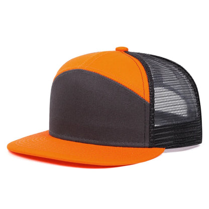 Flat Brim Mesh Adjustable Unisex Snapback Cap