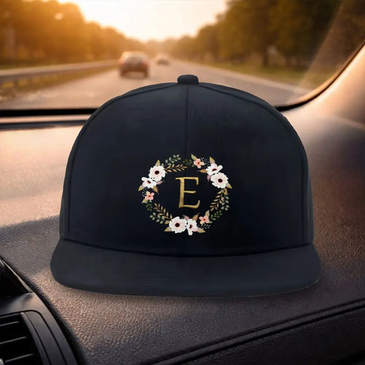 Letter E Wreath Snapback Cap Style