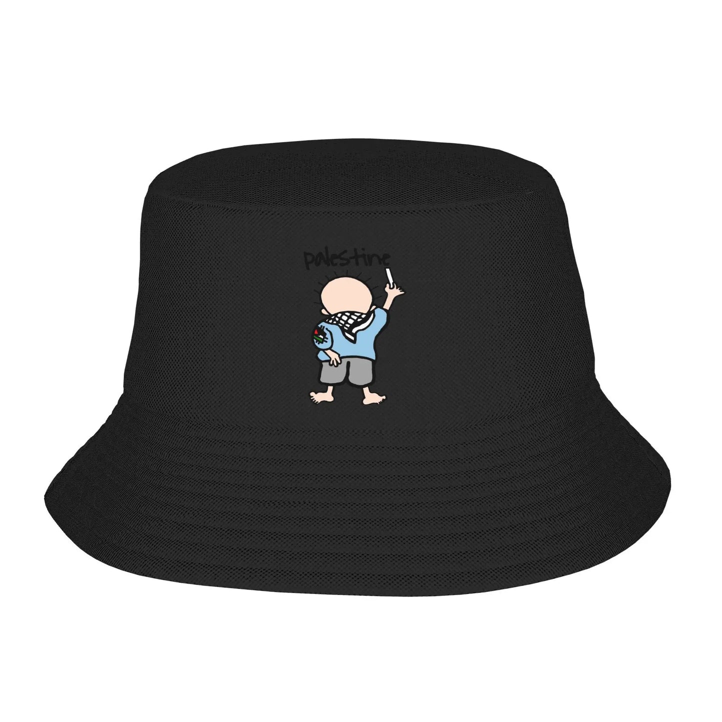Handala Palestine Flag Print Bucket Hat