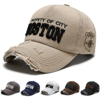 Trendy Worn Cowboy Baseball Cap Embroidery Trucker Cap