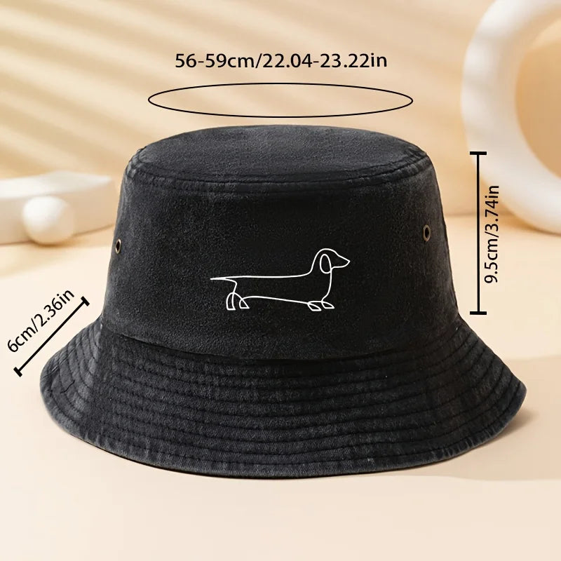 Dachshund Dog Print Outdoor Bucket Hat