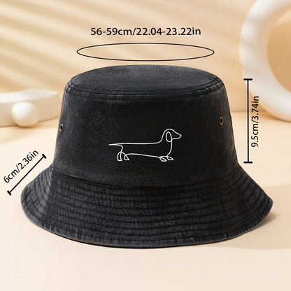 Dachshund Dog Print Outdoor Bucket Hat