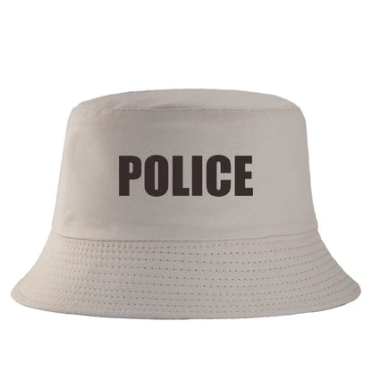 Police Letter Print Costume Bucket Hat Unisex