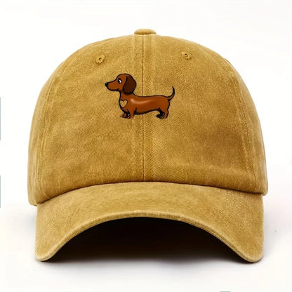 Cute Sausage Dog Print Baseball Cap