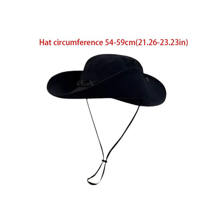 10cm Wide Brim Waterproof UV Protection Bucket Hat
