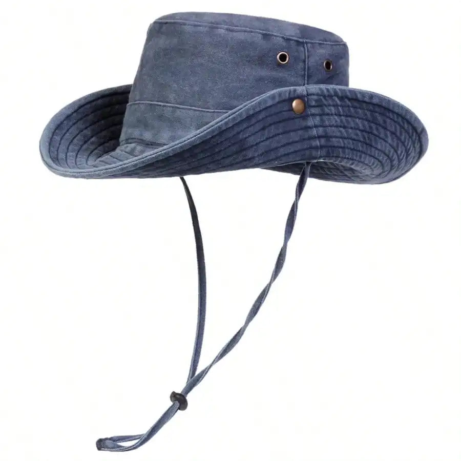 Men Big Eaved Washed Bucket Hats