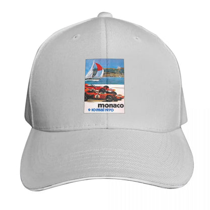 Monaco 1970 Vintage Auto Racing Baseball Cap