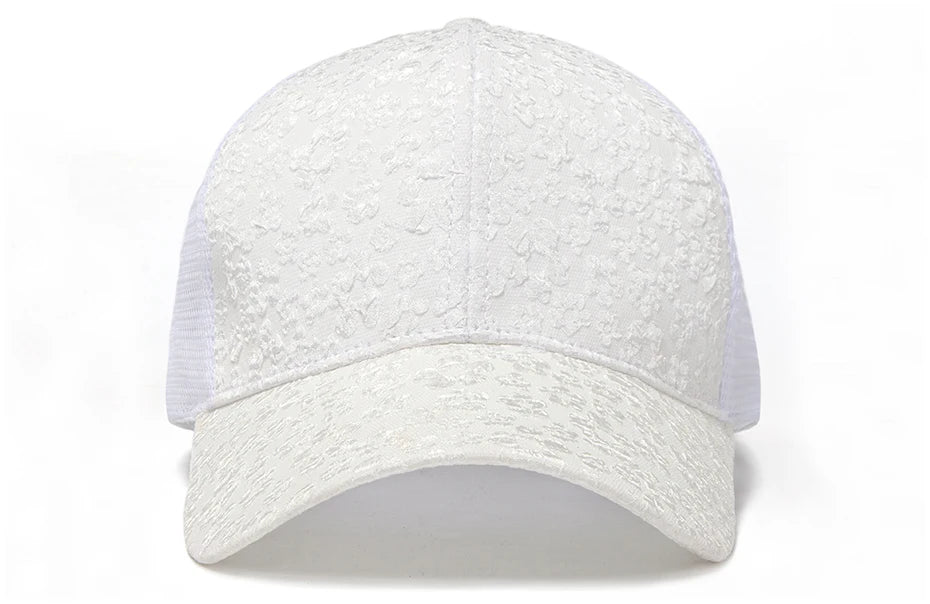 New Print Mesh Caps Fashion Women Baseball Cap