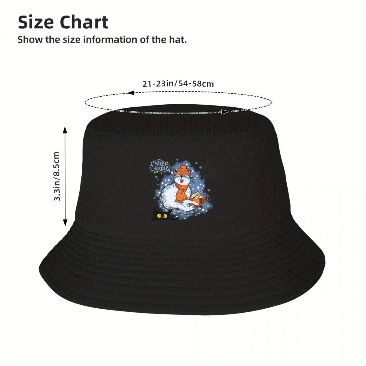 Merry Christmas Festive Unisex Holiday Bucket Hat