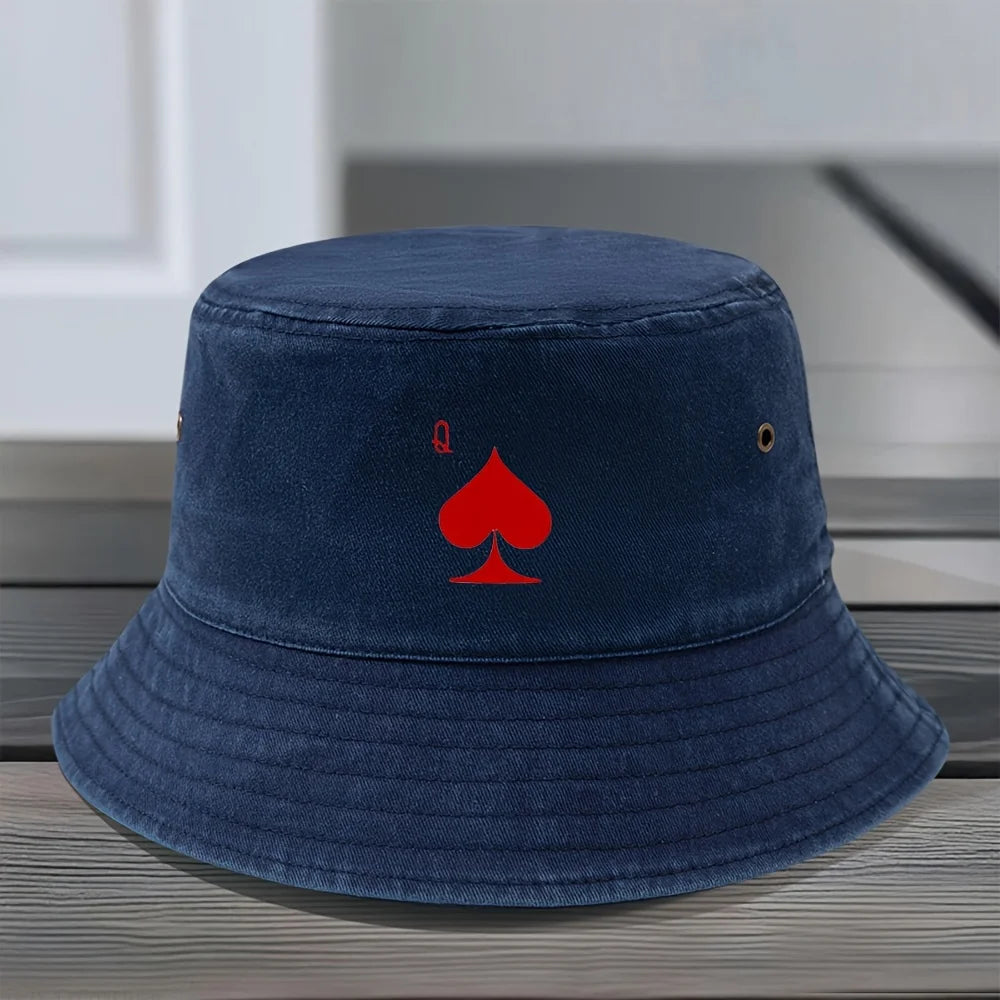 Vintage Washed Print Bucket Hat