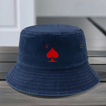 Vintage Washed Print Bucket Hat
