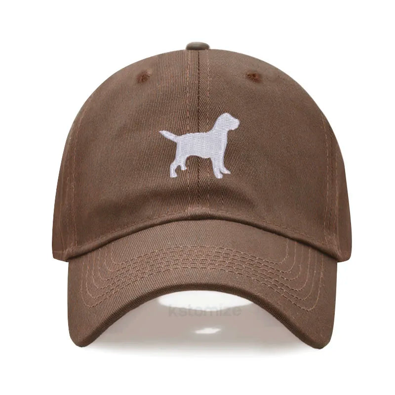 Dog Embroidered Soft Cotton Baseball Cap