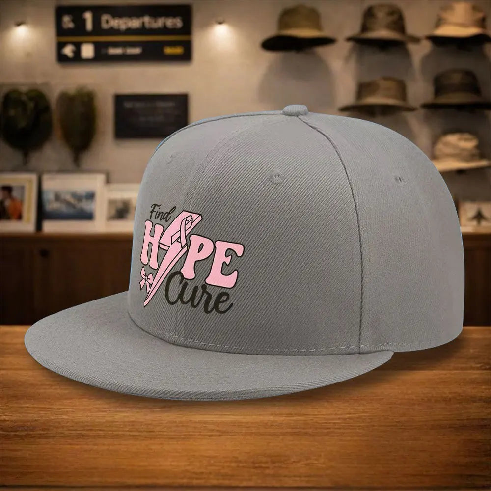 Pink Ribbon Hope Cure Snapback Cap