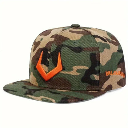 Grey V 3D Embroidered Snapback Cap