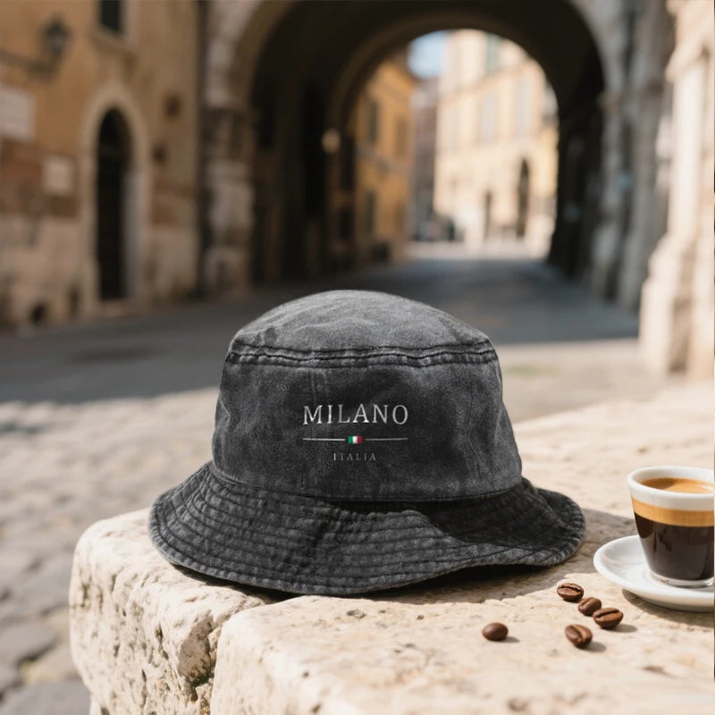 Milano Washed Cotton Bucket Hat Football Fan Style