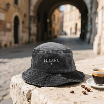 Milano Washed Cotton Bucket Hat Football Fan Style