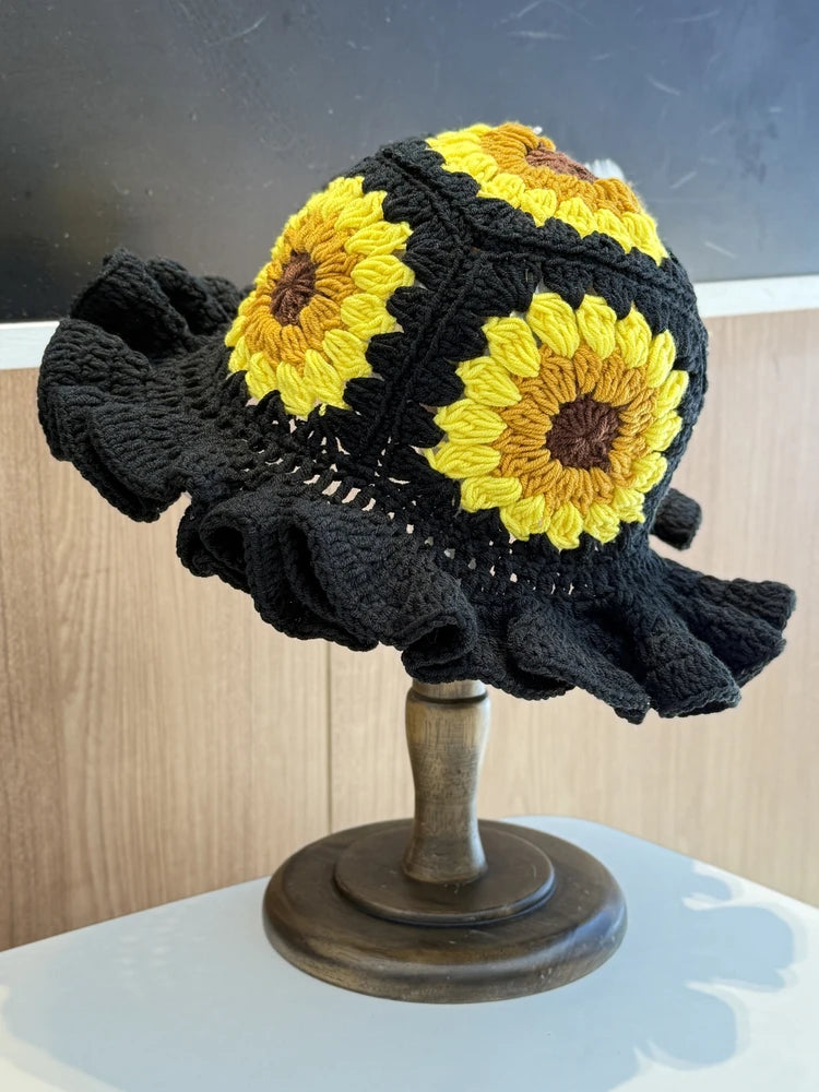 Sunflower Hollow Knitted Bucket Hat