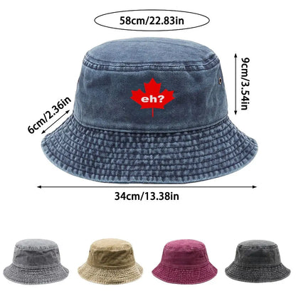 Canada Eh Washed Bucket Hat Vintage Style