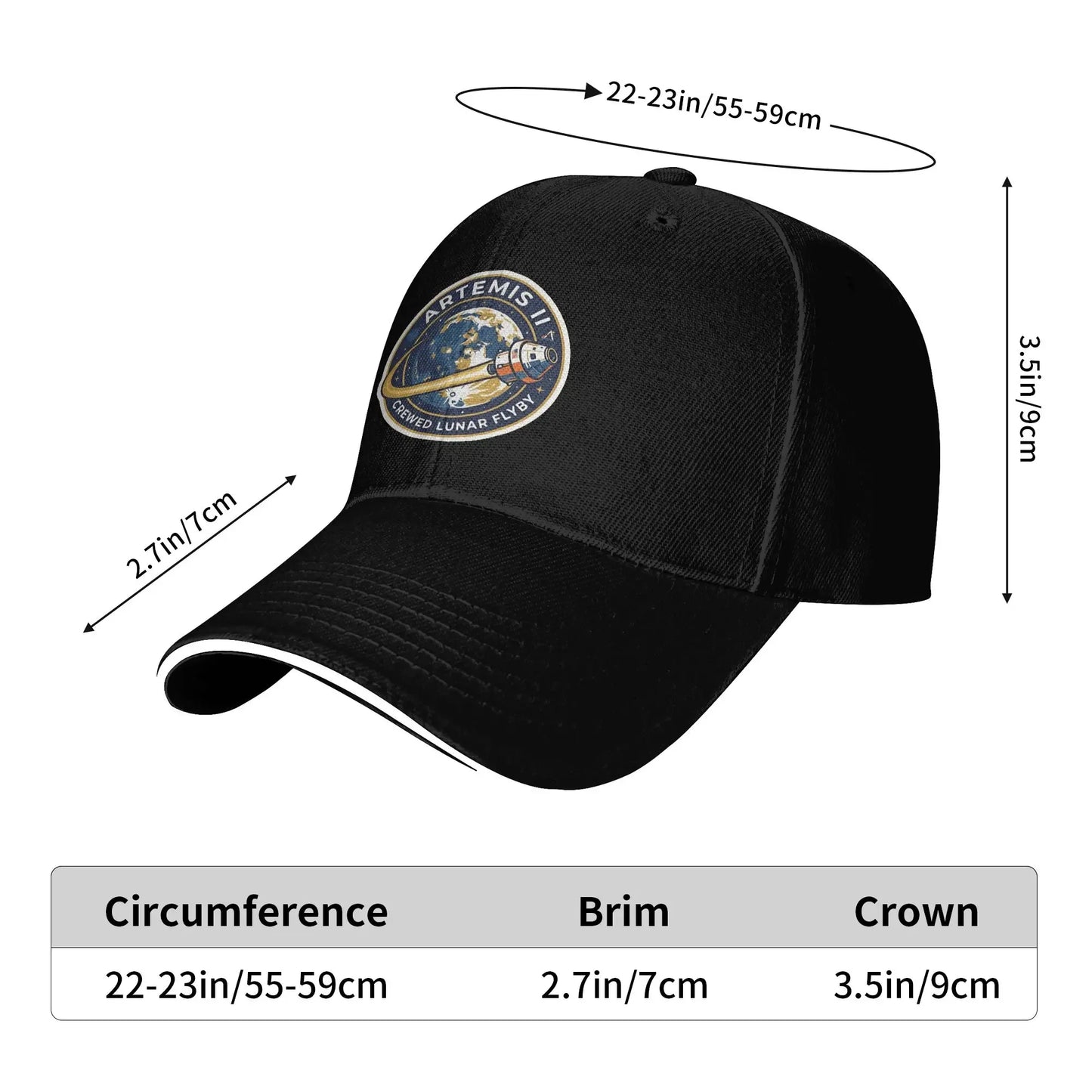 Artemis II Outdoor Sports Baseball Cap