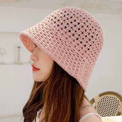 Hollow Out Breathable Summer Bucket Hat