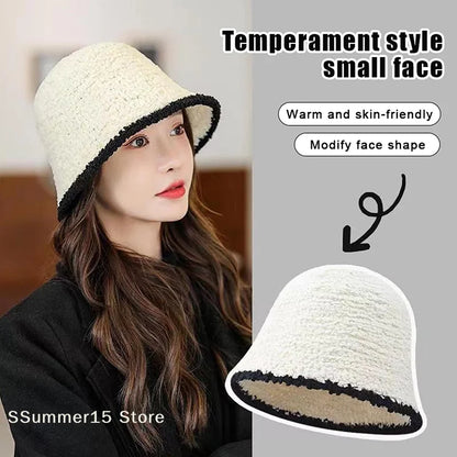 Women's Color Block Knit Fisherman Bucket Hat