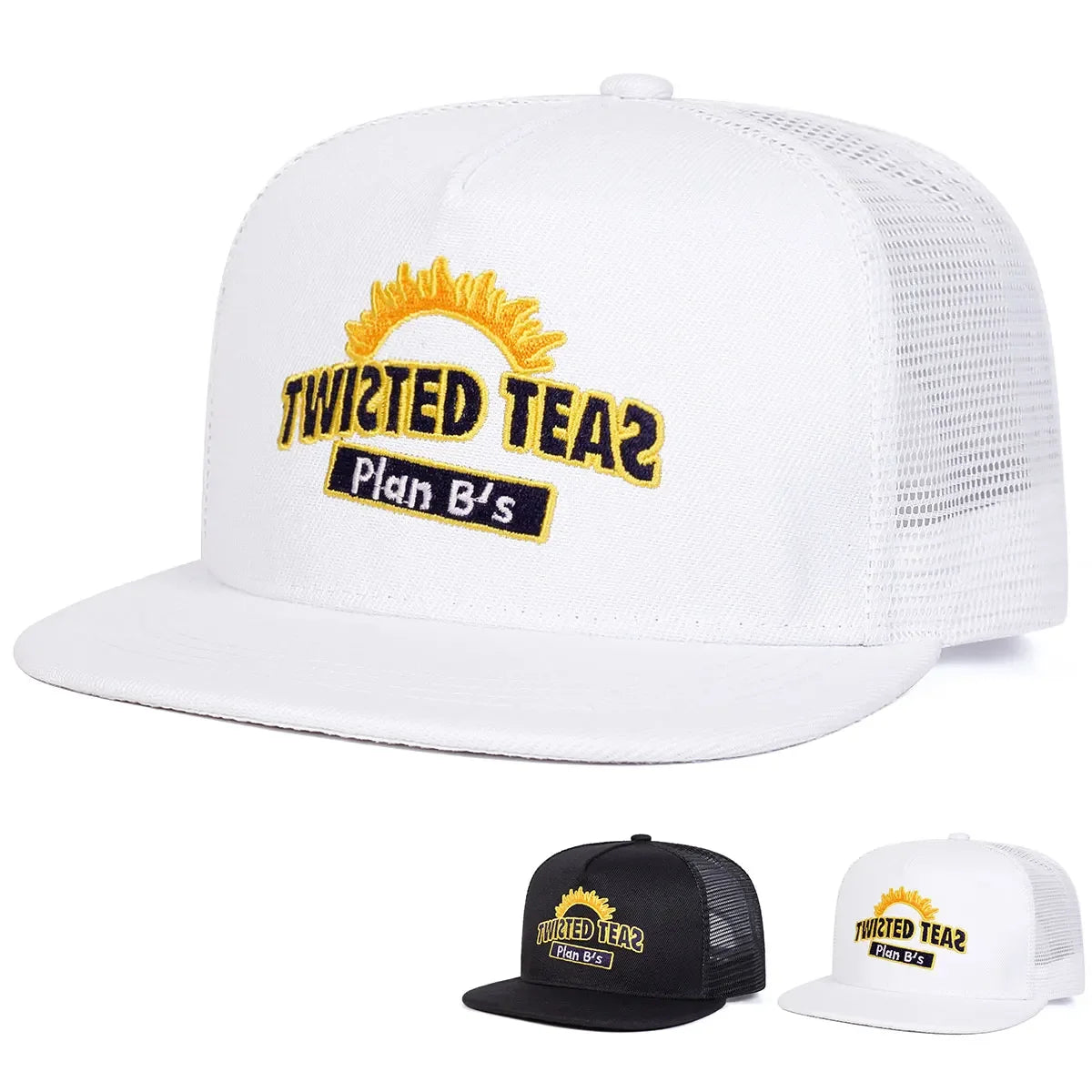 Unisex Twisted Teas Embroidered Mesh Snapback Cap