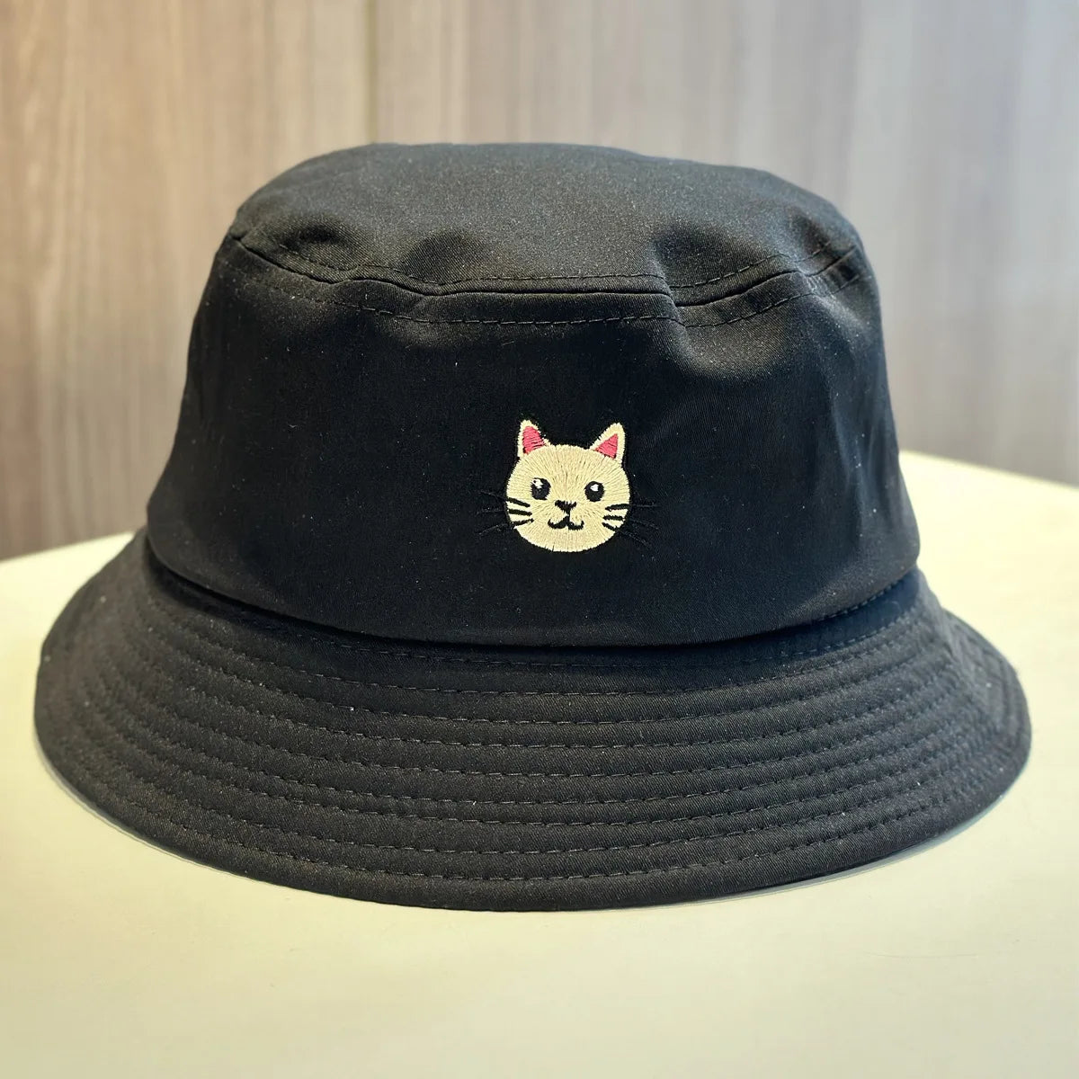 Korean Embroidered Double-Sided Bucket Hat