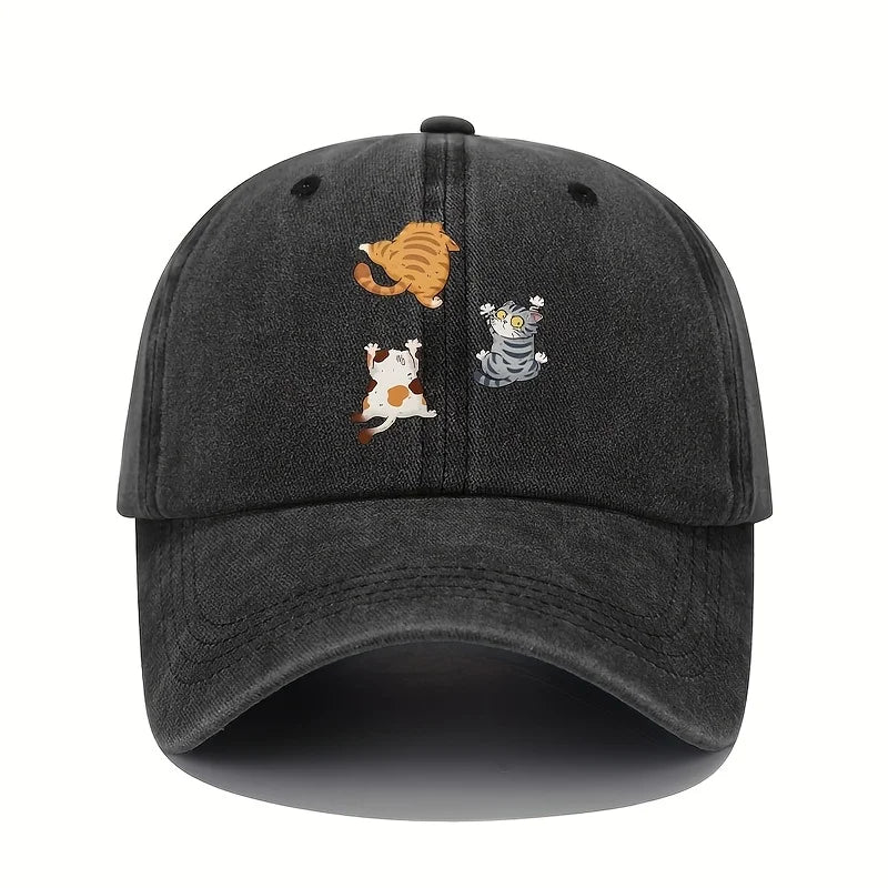 Cute Three Cats Travel Baseball Cap