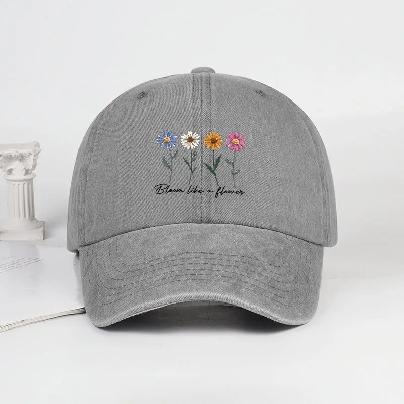 Vintage Daisy Bloom Baseball Cap
