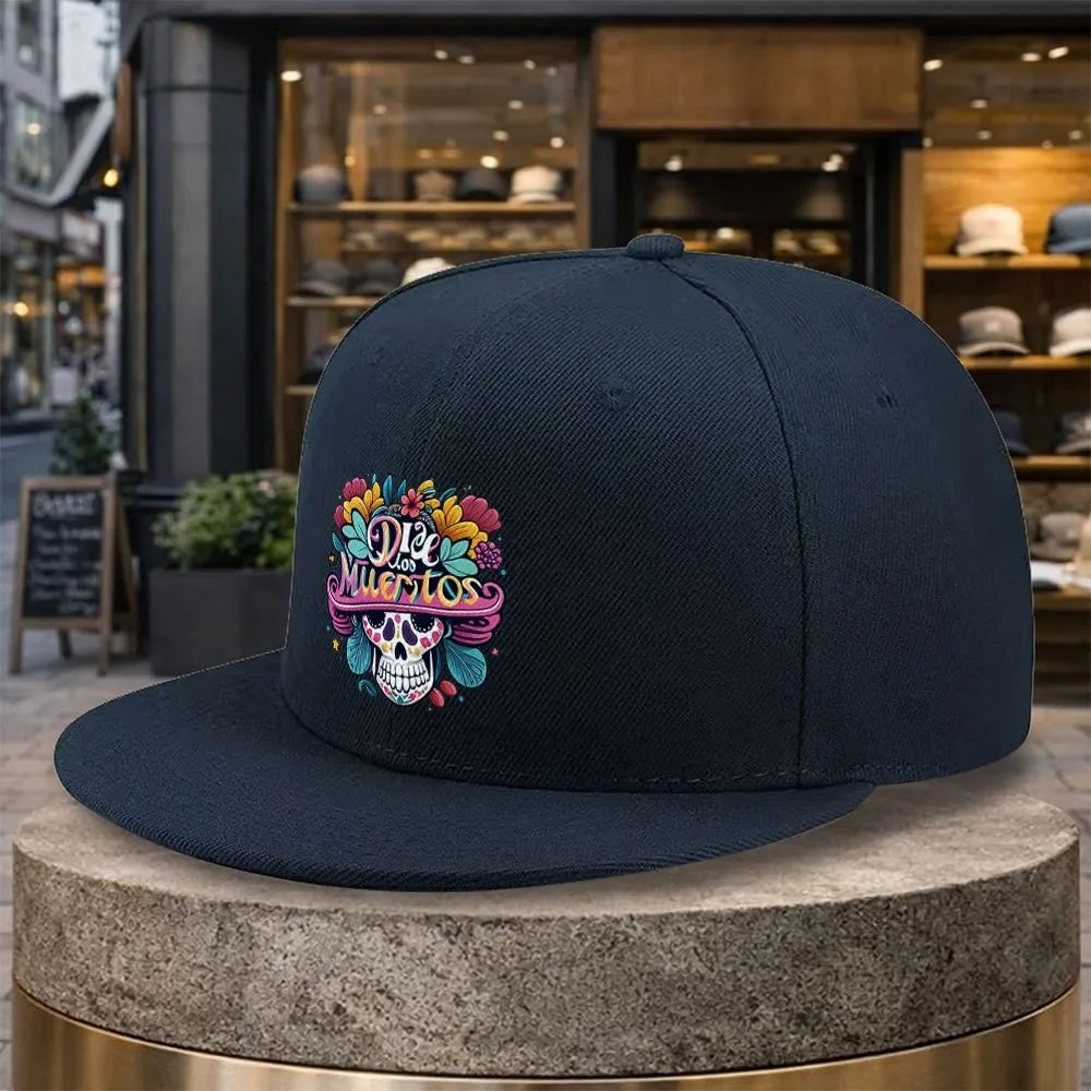 Dia De Los Muertos Skull Floral Snapback Cap