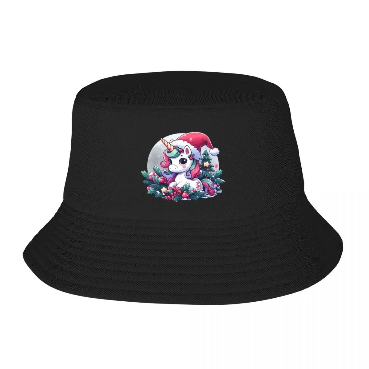Christmas Unicorn Fantasy Print Unisex Bucket Hat
