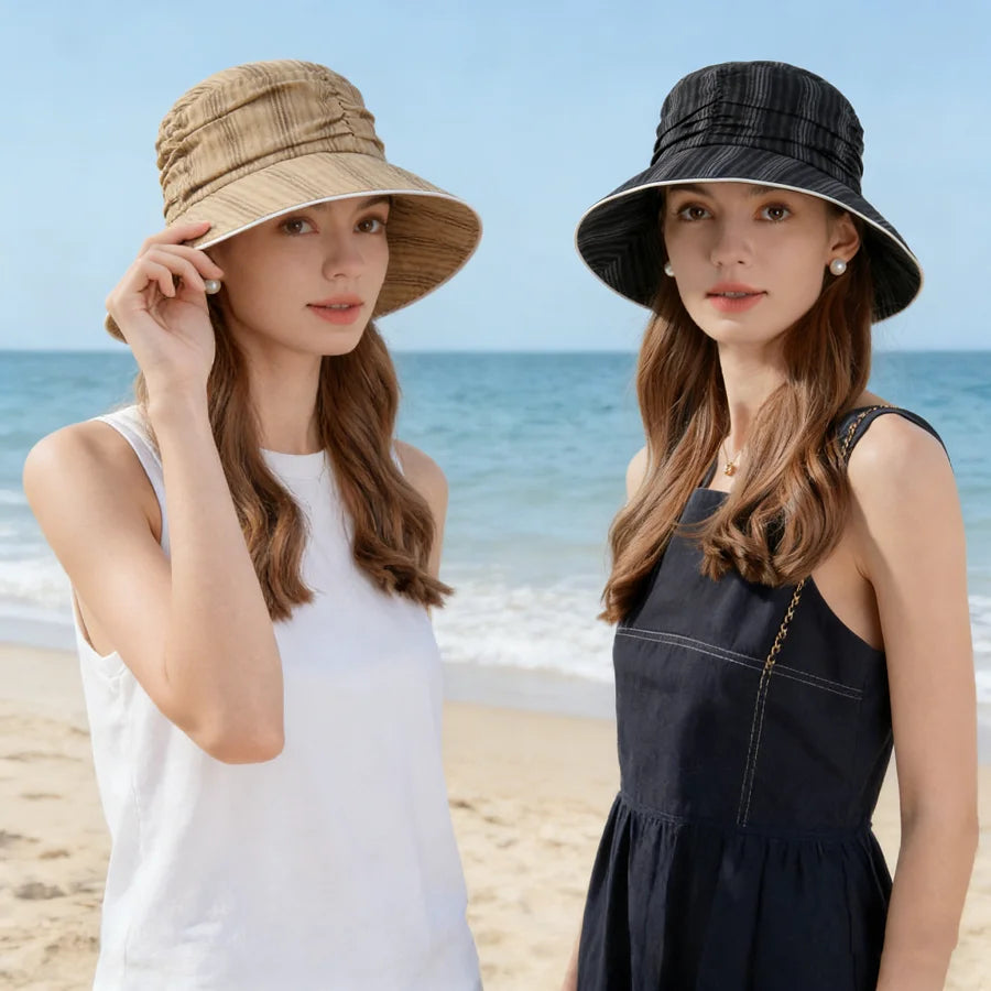 Japanese Style Textured Pleated Fisherman's Hat