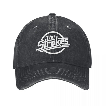 Strokes Rock Music Washed Baseball Cap