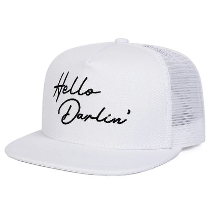Hello Darlin Embroidery Casual Snapback Cap