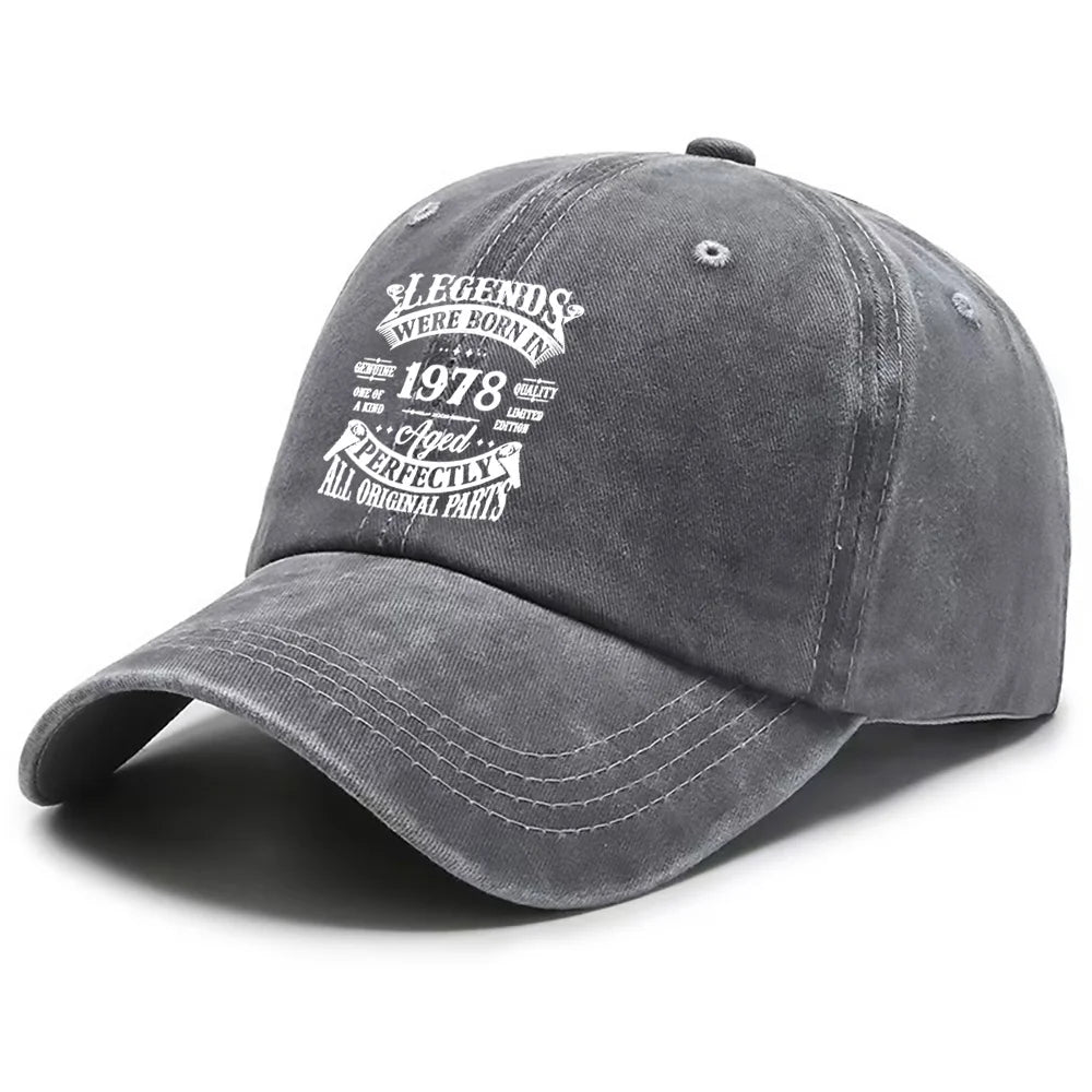 Vintage 1978 Printed Adjustable Baseball Cap